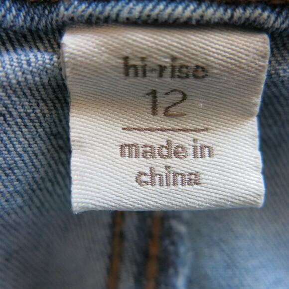 Est 1946 Denim Jeans Embroidered Beads Size 12 Women Highrise Fringe Boho Blue - Picture 11 of 12